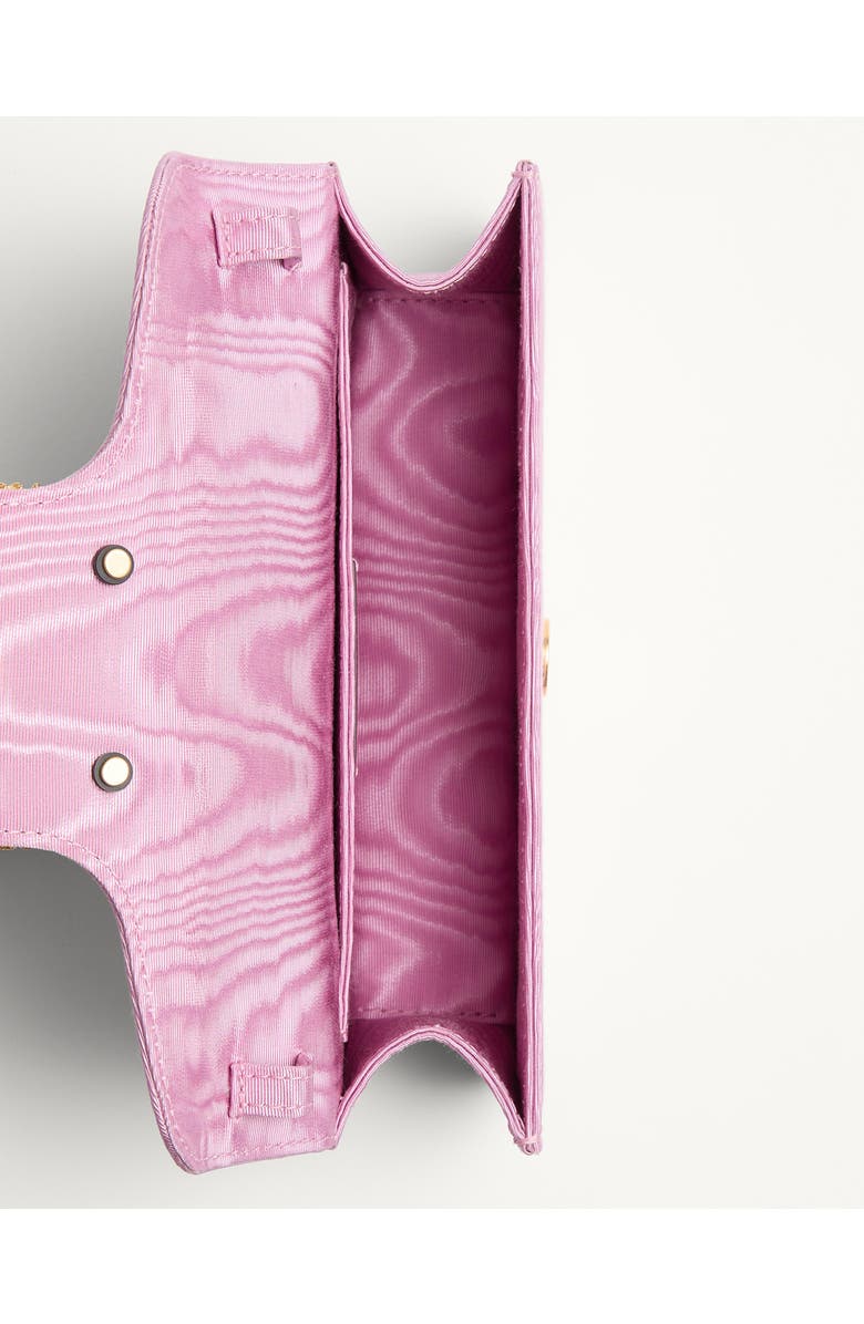 Valentino Garavani Locò Jewel Logo Moiré Clutch, Alternate, color, Pink