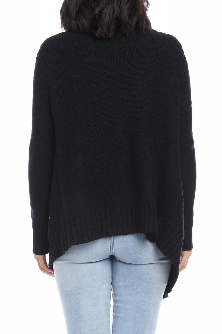 Shawl Collar Open Cardigan, Alternate, color, BLACK