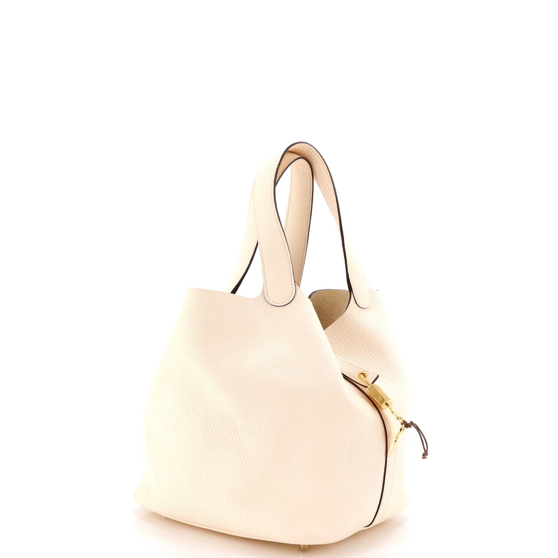 Pre-Owned Hermes Picotin Lock Bag Clemence MM, Alternate, color, Nata