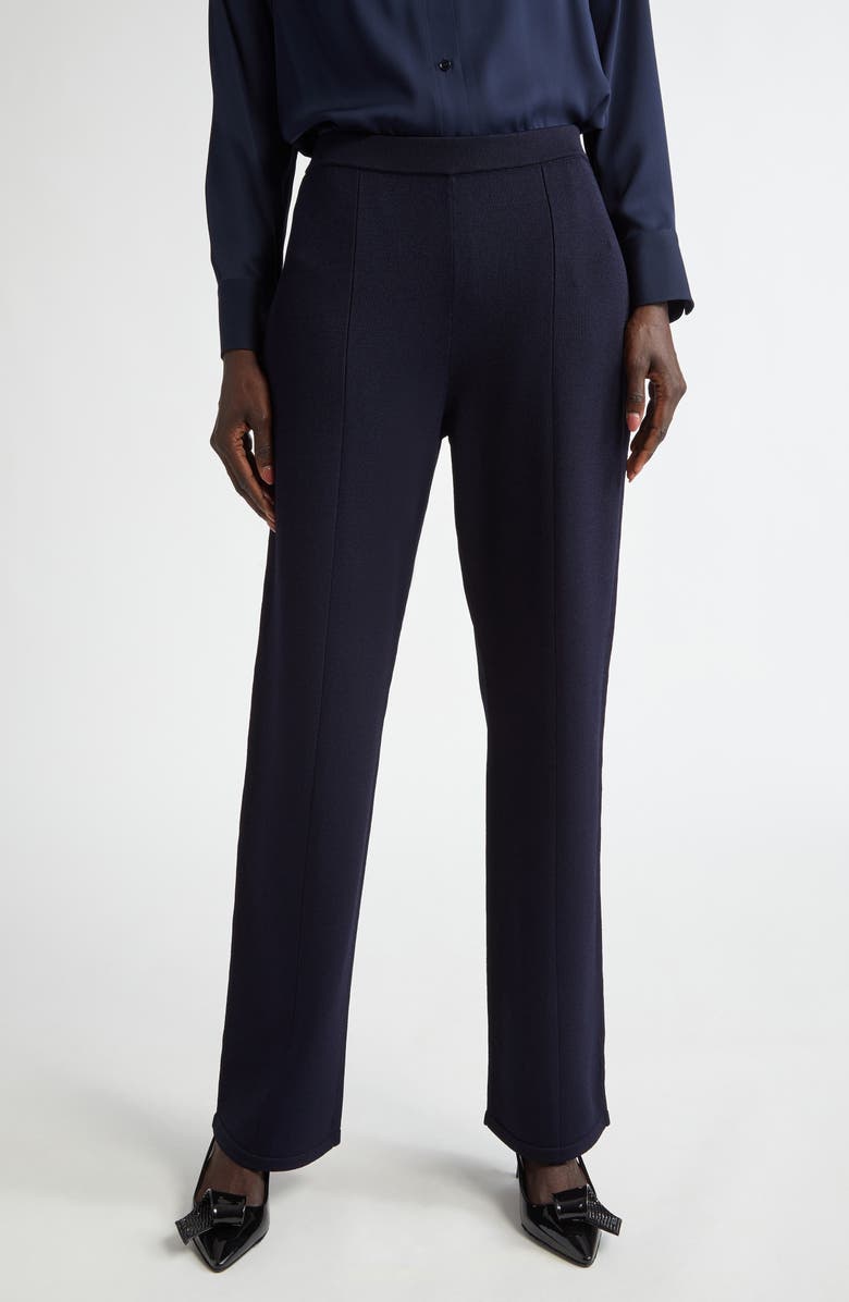 ST. JOHN Santiago Straight Leg Pants, Main, color, Midnight