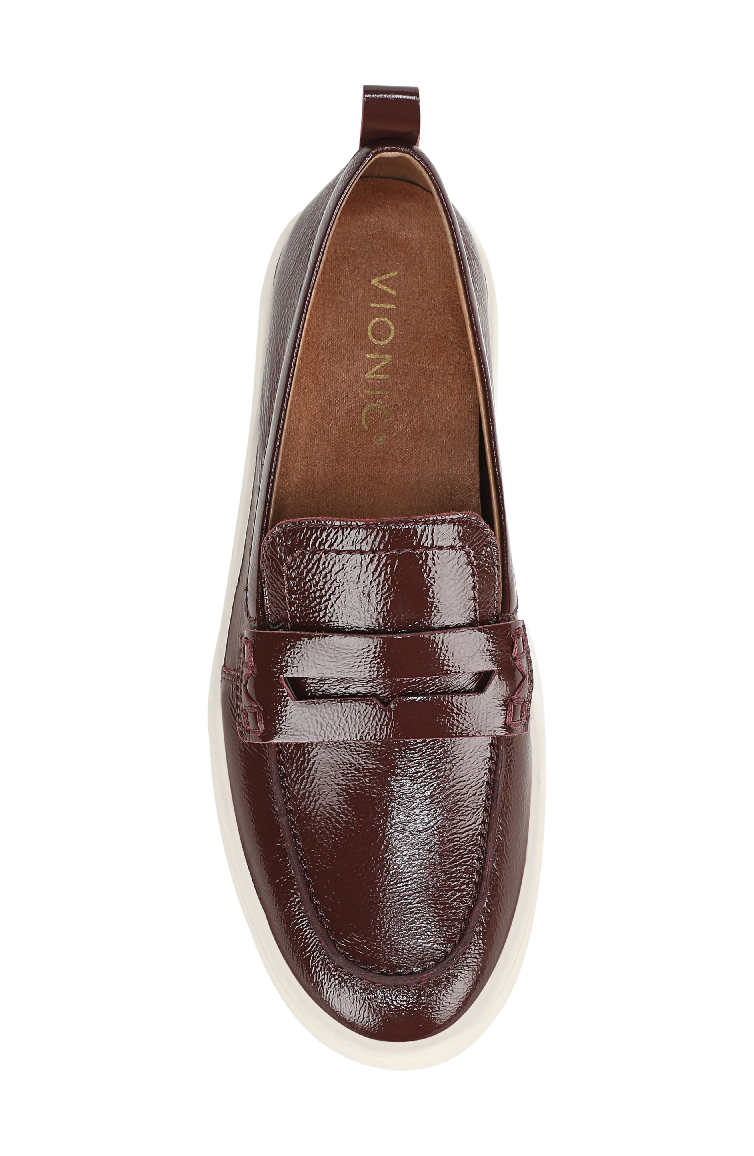 Vionic Uptown Penny Loafer, Alternate, color, Mulled Wine Leather