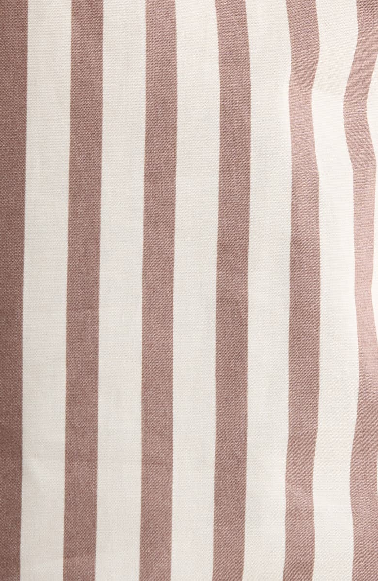 SUGARLIPS Patma Ruffle Stripe Shirt, Alternate, color, Brown-Cream