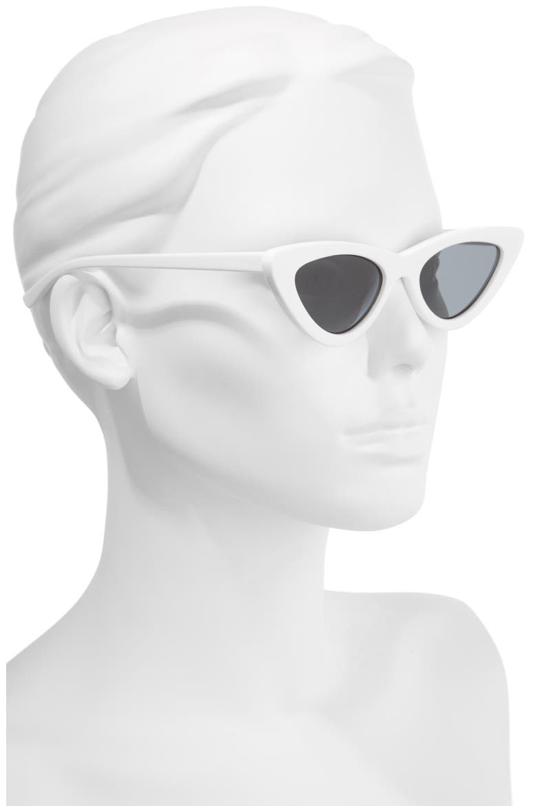 Lolita 49mm Cat Eye Sunglasses, Alternate, color, WHITE