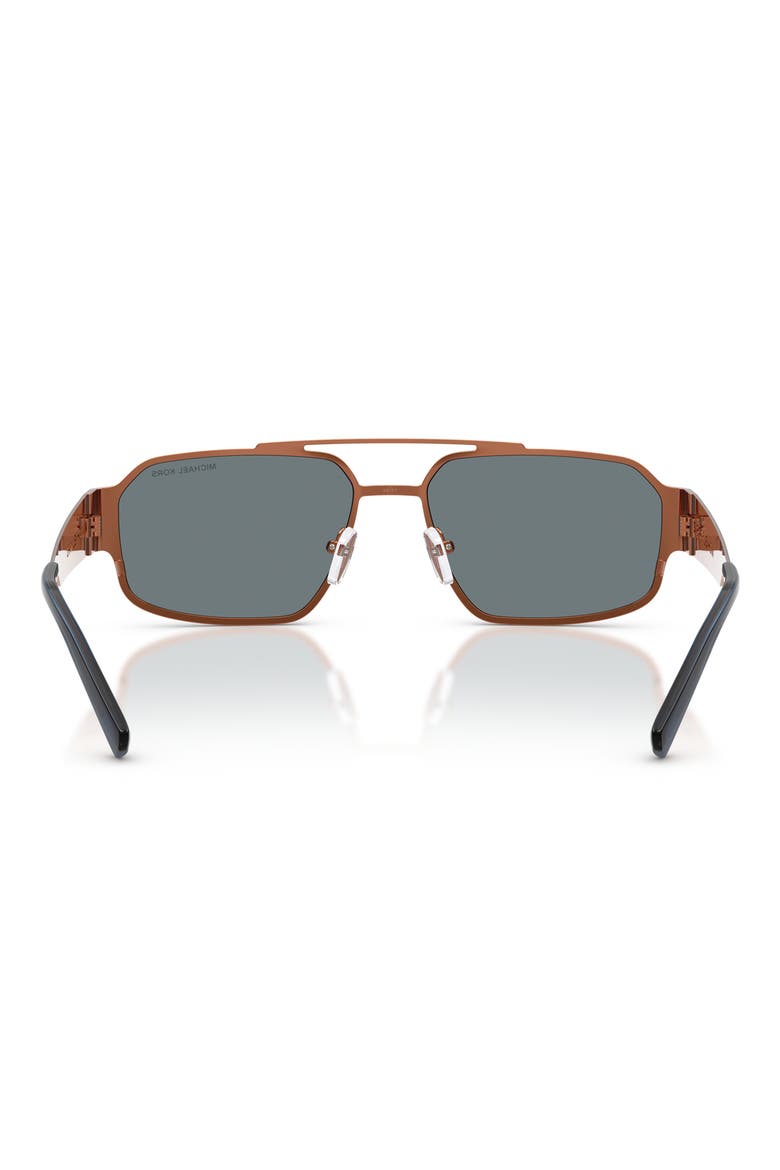 Cape Town 58mm Rectangular Sunglasses, Alternate, color, NAVY MATTE / GREY MONO