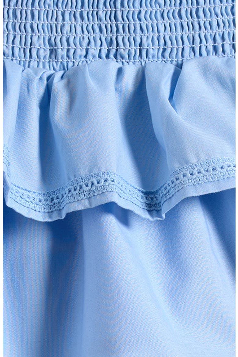 Smock Tiered Skirt, Alternate, color, BLUE FLAG