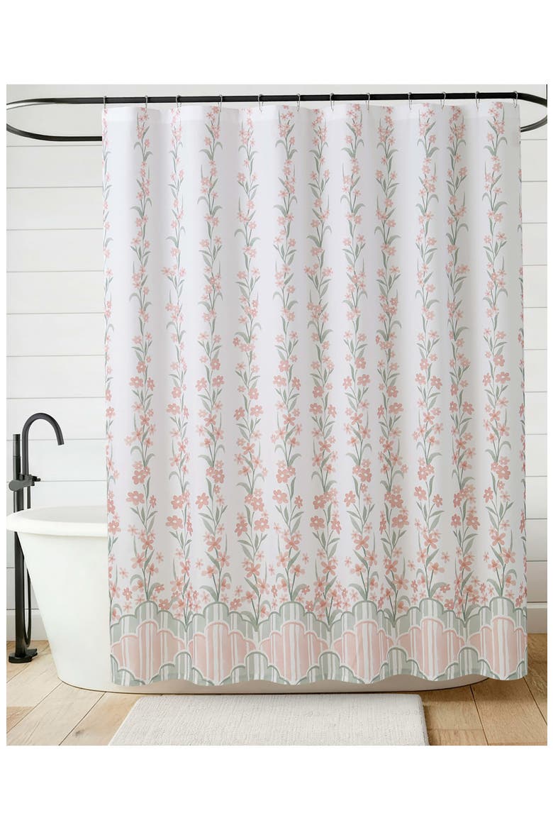 Floral Shower Curtain, Main, color, NORI FLORAL BLUSH
