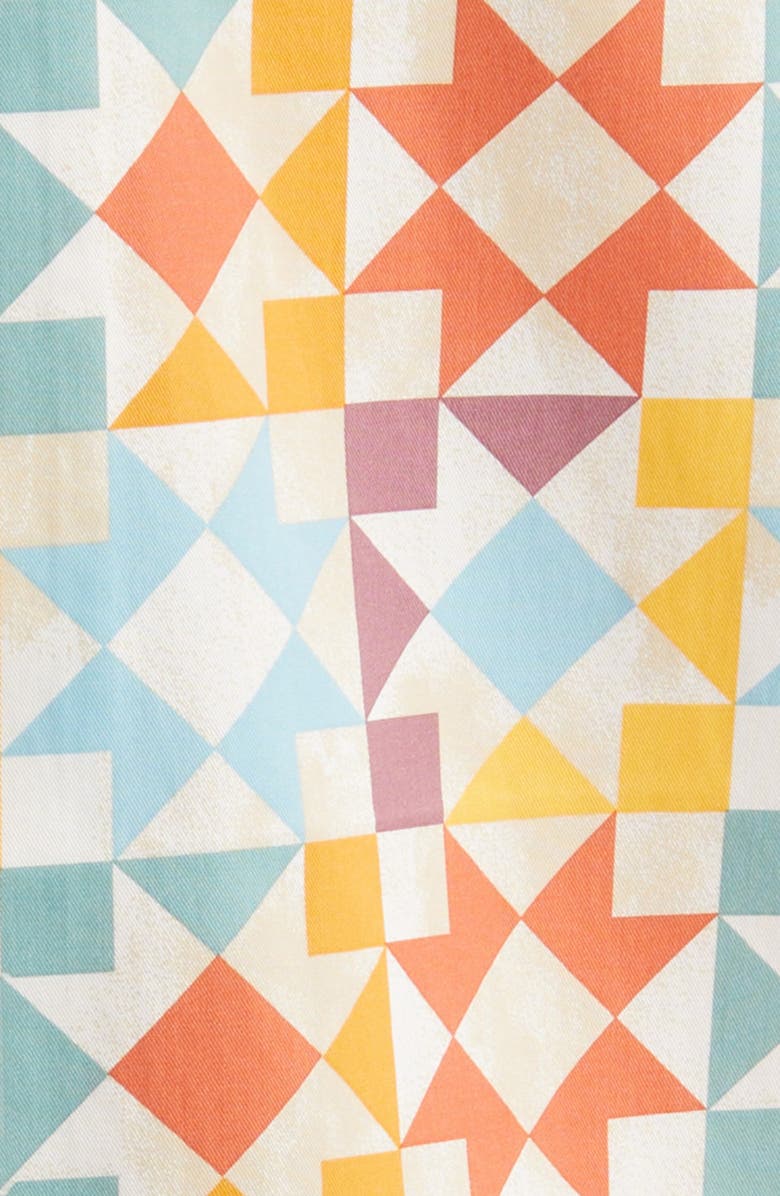 Treasure & Bond Quilt Print Short Sleeve Button-Up Shirt, Alternate, color,