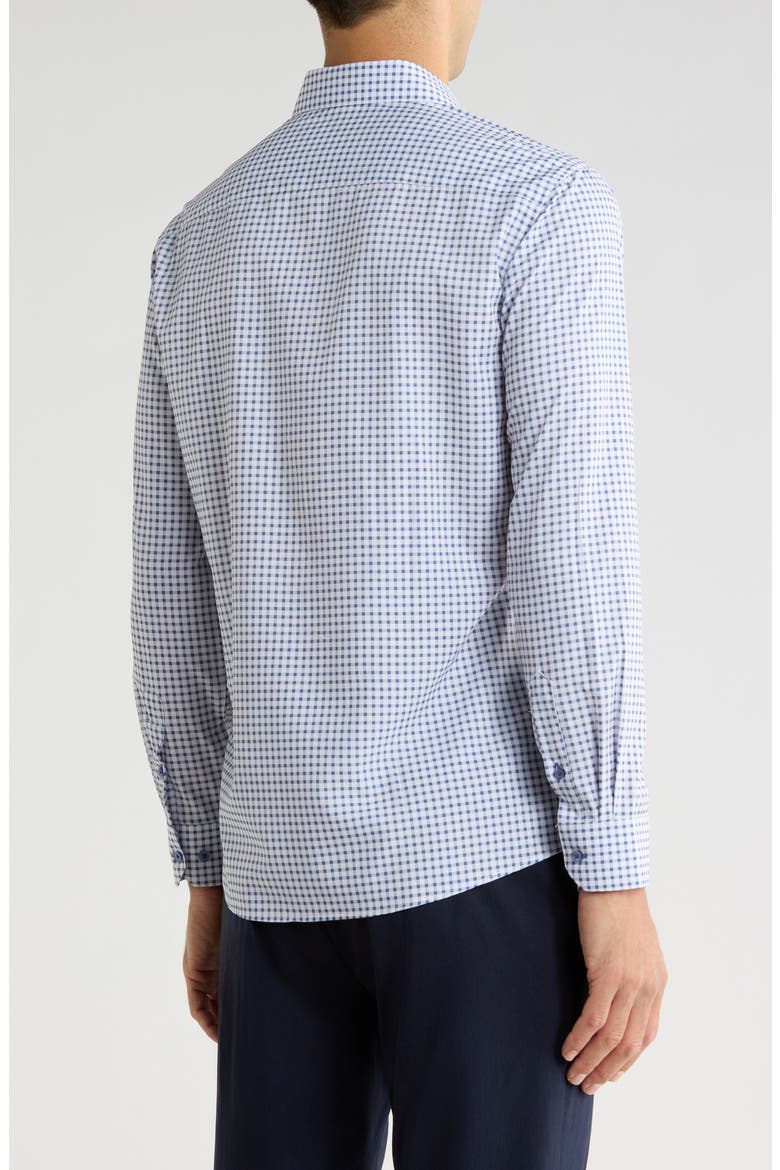 Performance Stretch Winkle Free Button-Up Shirt, Alternate, color, NAVY