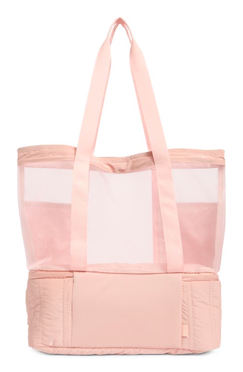 Mytagalongs Insulated Cooler Base Mesh Tote In Nude