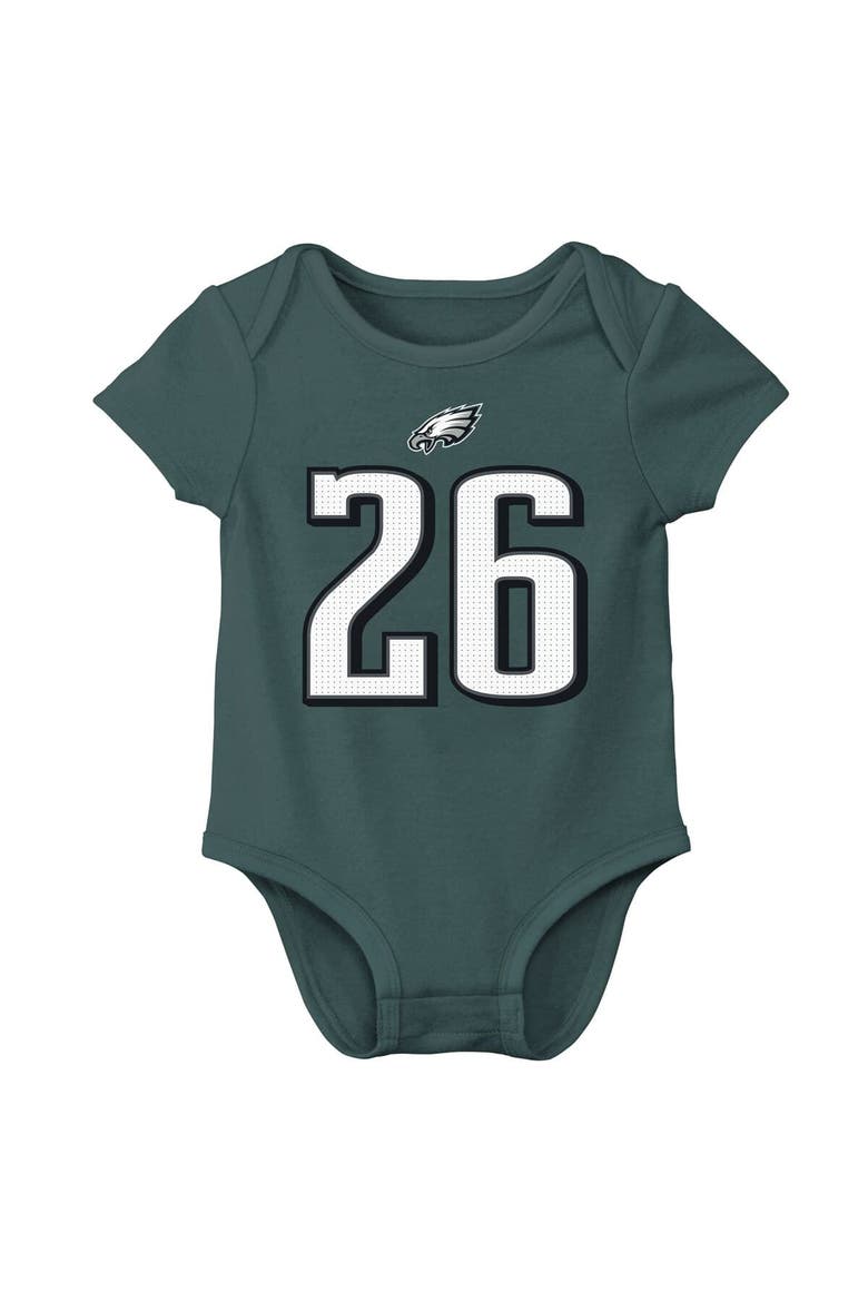 Infant Nike Saquon Barkley Midnight Green Philadelphia Eagles  Player Name & Number Bodysuit, Alternate, color, Green