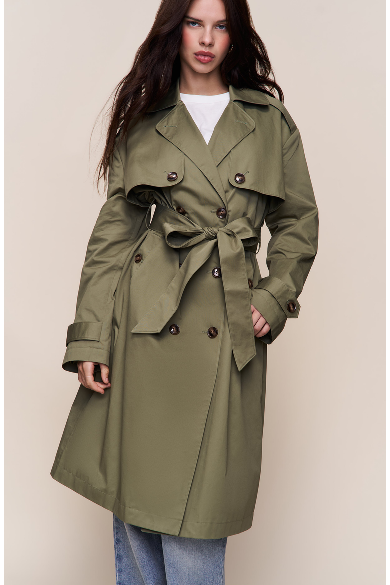 Classic Trench Coat, Alternate, color, Olive