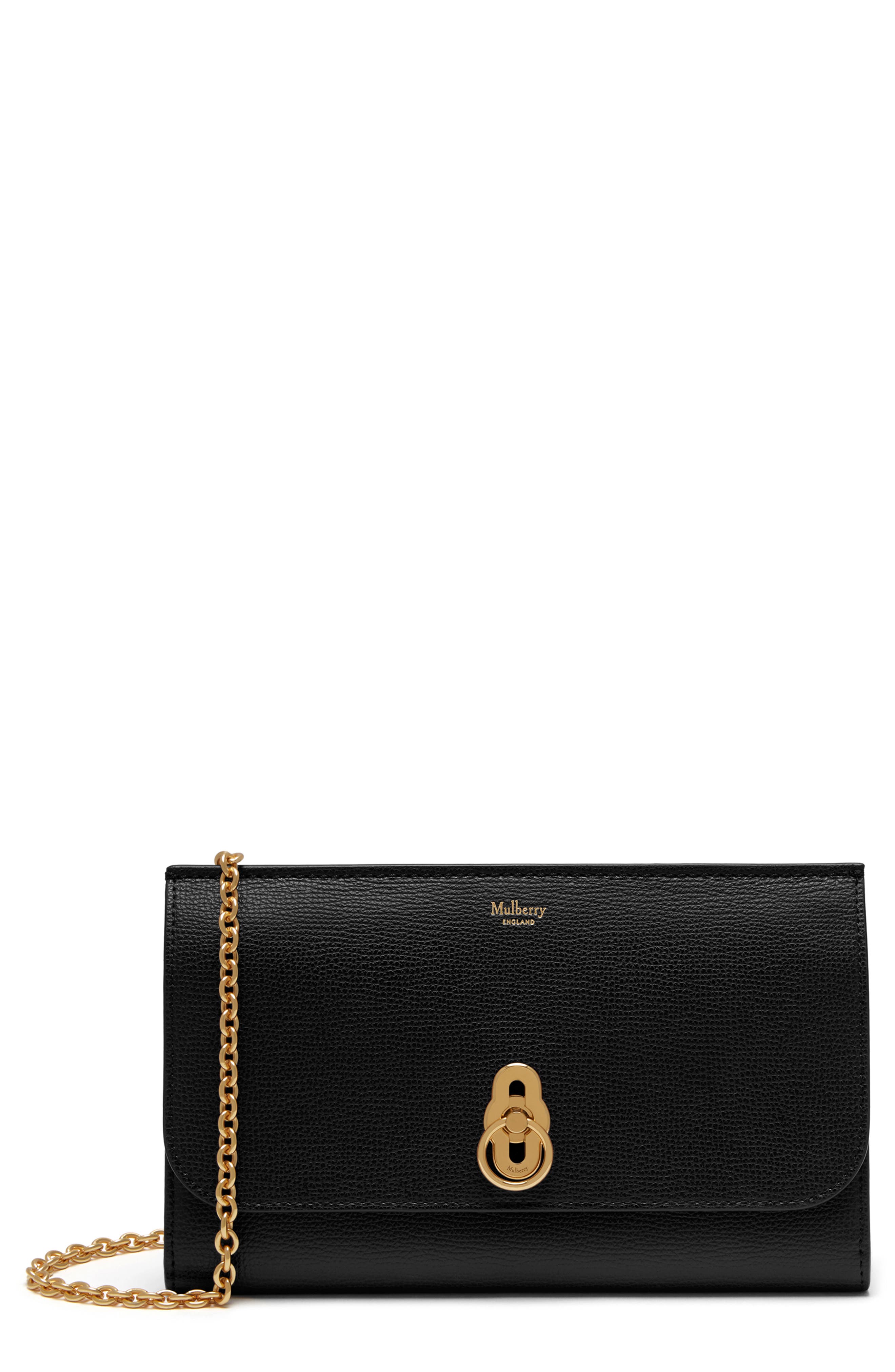 Mulberry Amberley Calfskin Leather Clutch, Main, color, 