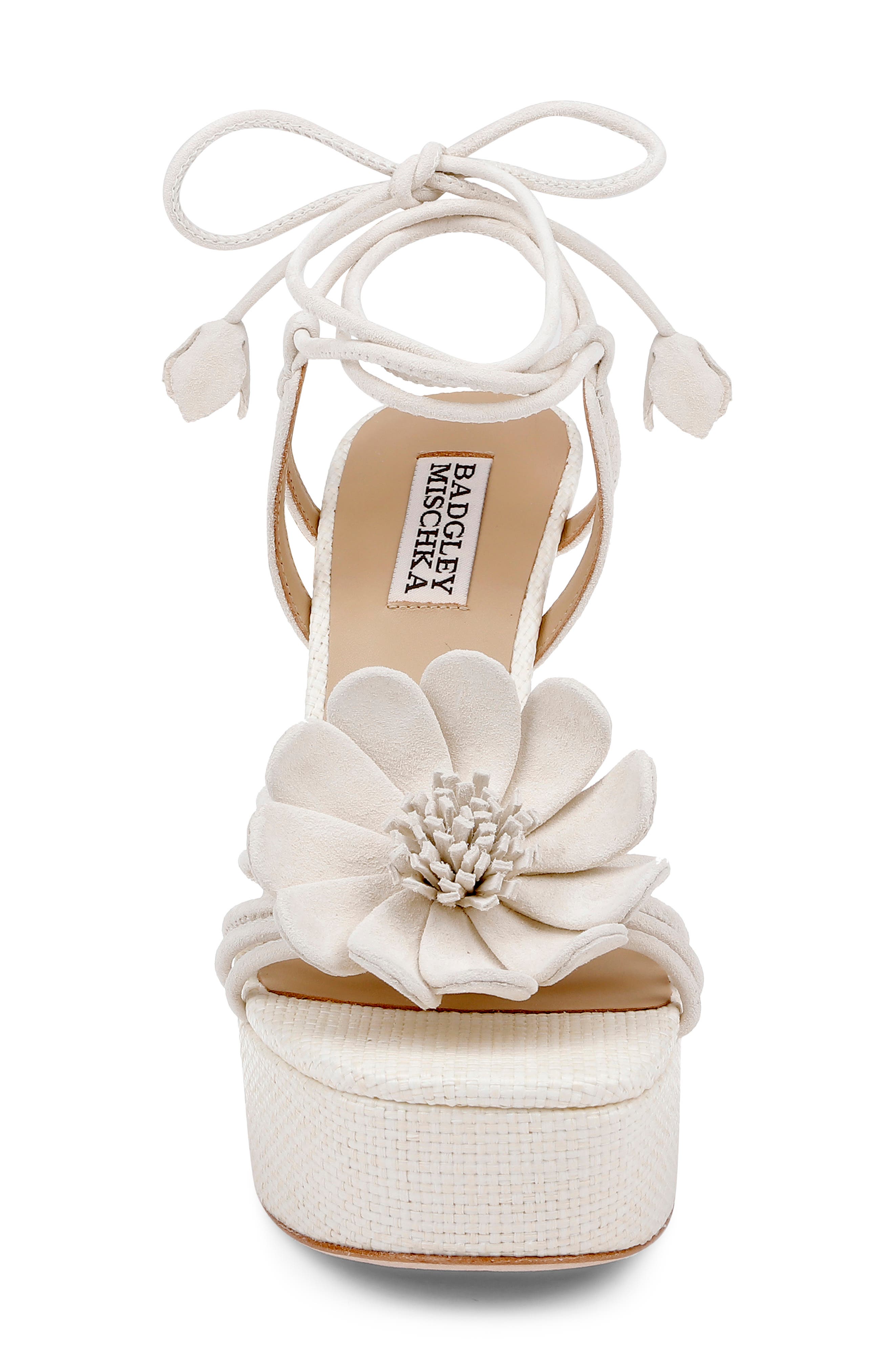 Wanette Ankle Wrap Platform Sandal, Alternate, color, CREAM SUEDE