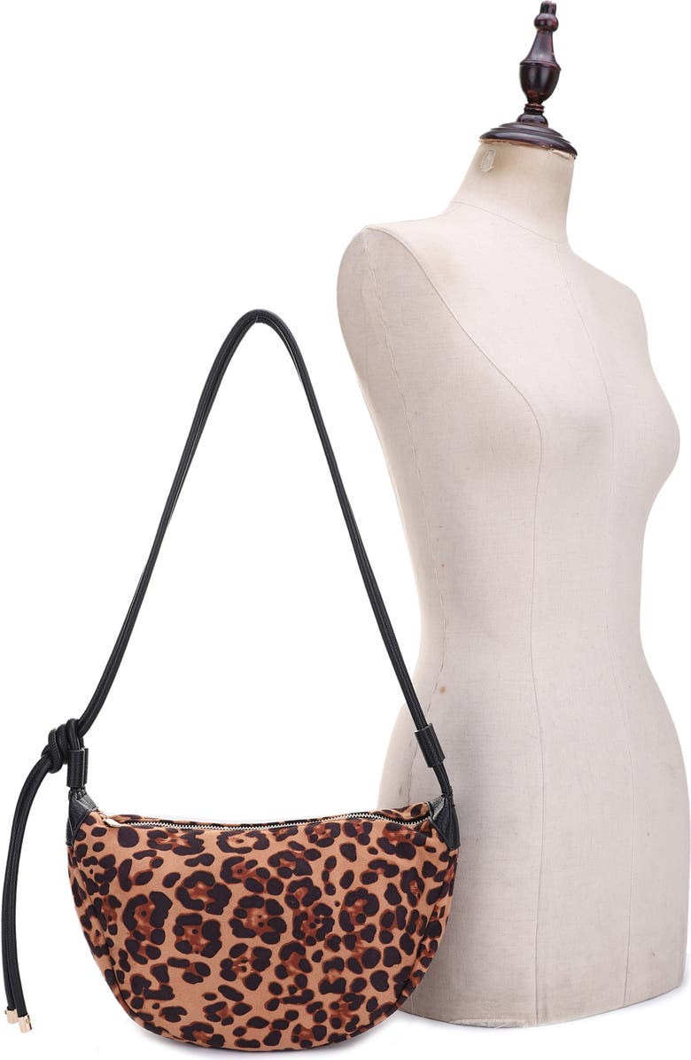 Mali + Lili Aria Leopard Recycled Vegan Leather Crossbody Bag, Alternate, color,