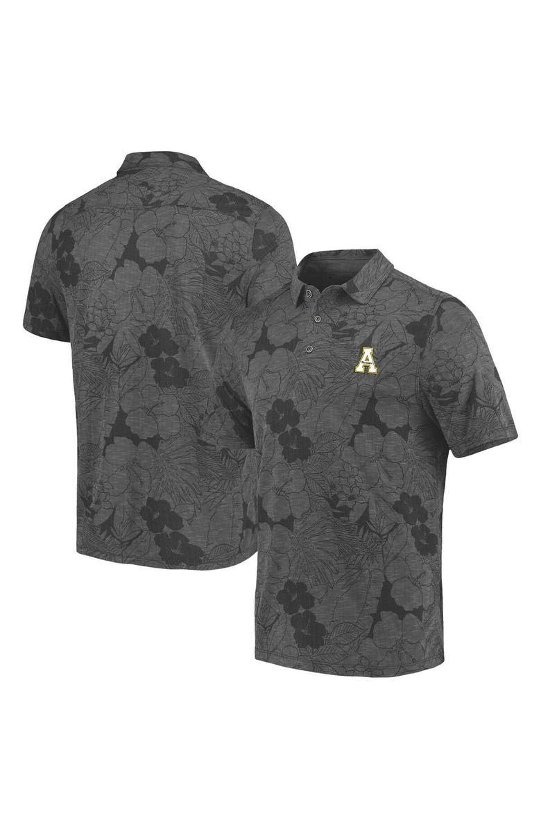 Tommy Bahama Men's Tommy Bahama  Charcoal Appalachian State Mountaineers Miramar Blooms Polo, Main, color, 