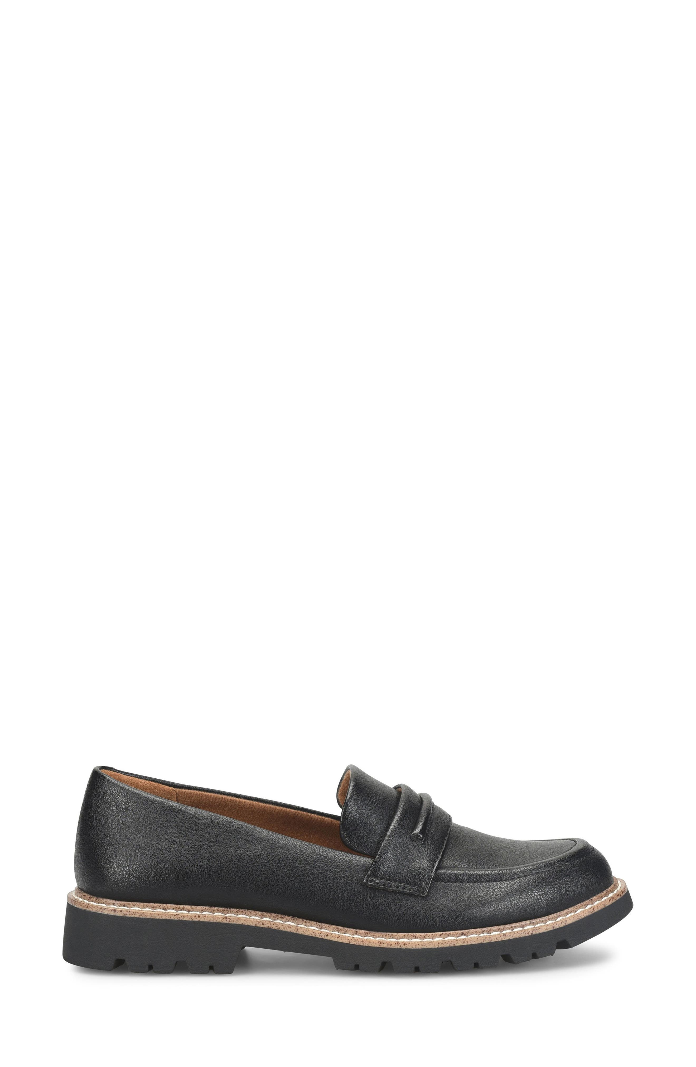 Lexa Faux Leather Loafer, Alternate, color, BLACK