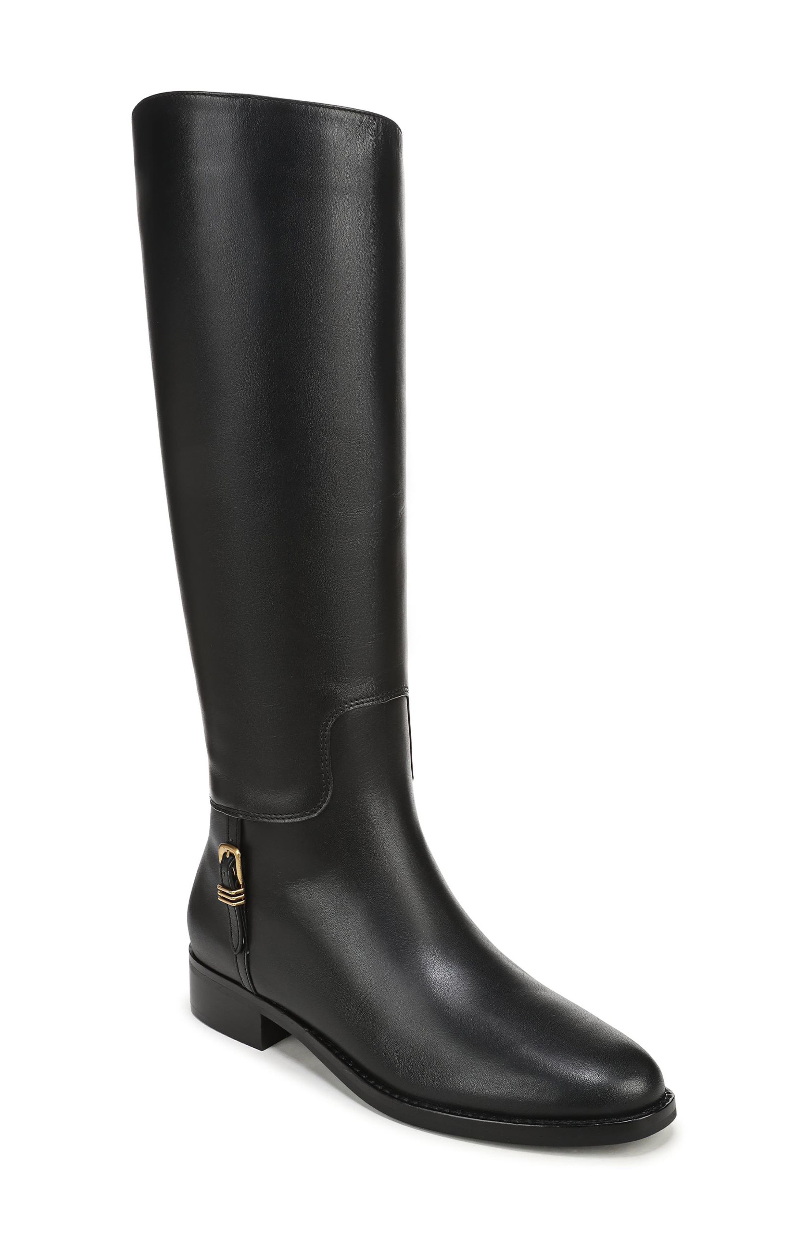 Arabelle Riding Boot, Main, color, BLACK LEATHER