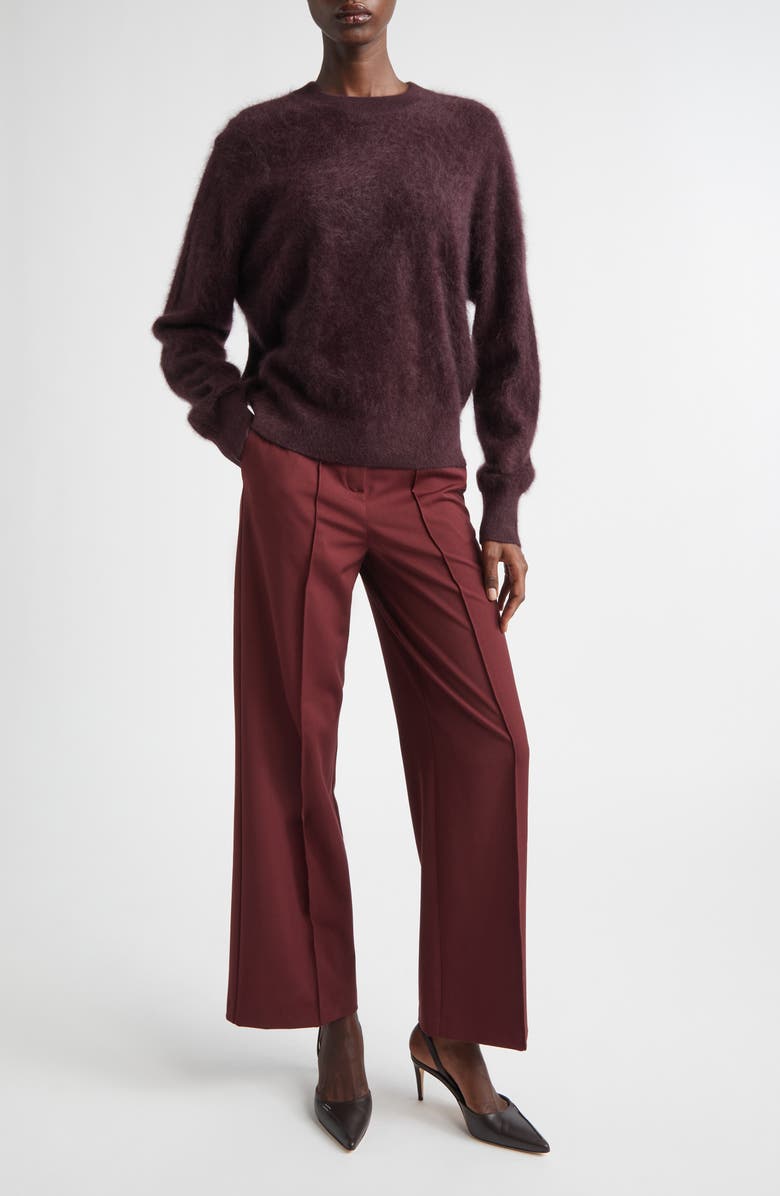 Reiss Misha Brushed Cashmere Sweater, Alternate, color, Burgundy