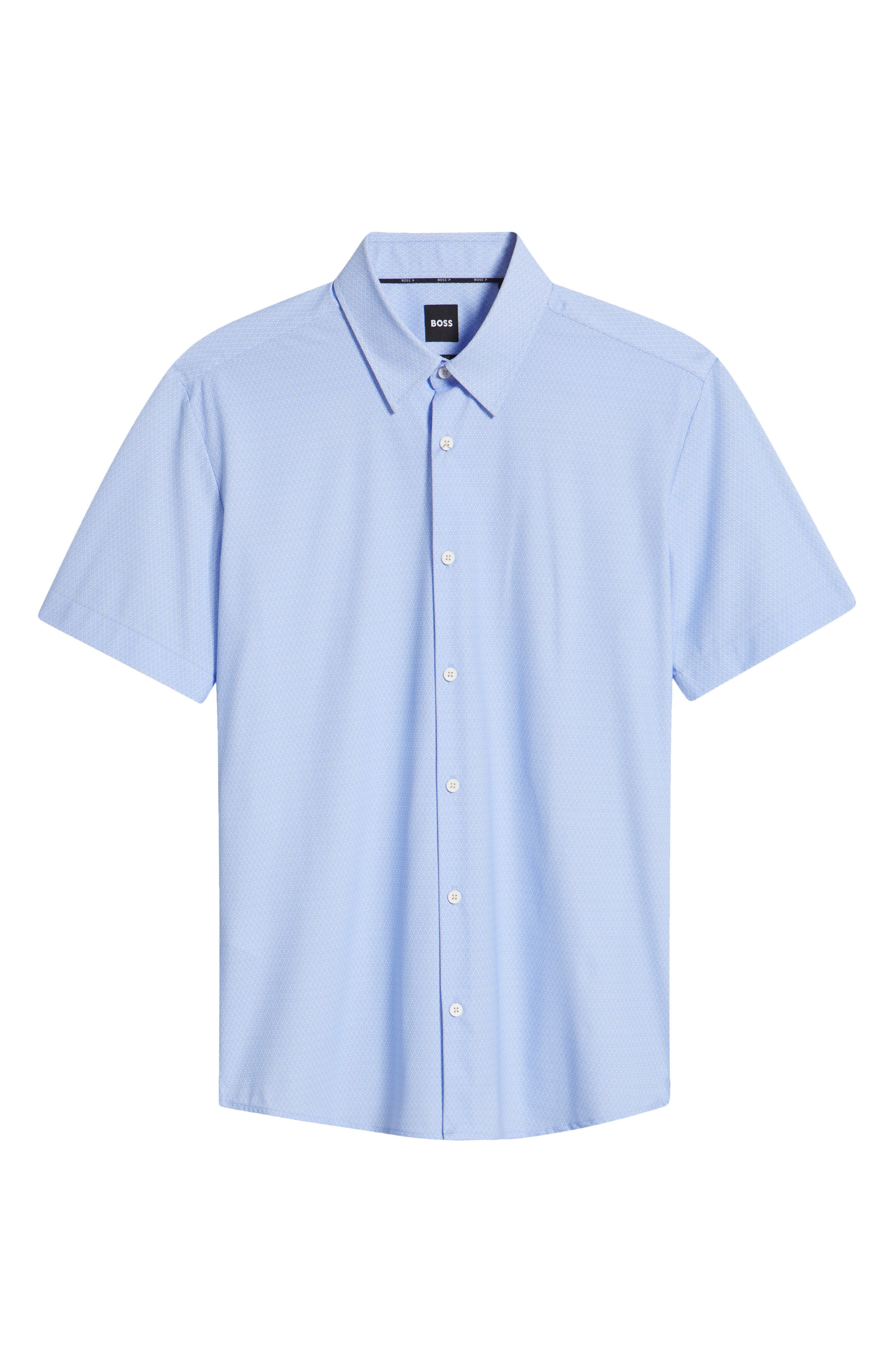 Roan Kent Geo Print Short Sleeve Performance Button-Up Shirt