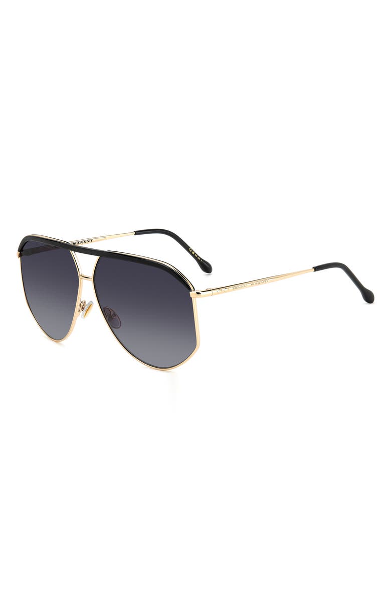 Isabel Marant 64mm Oversize Aviator Sunglasses, Alternate, color, 0Rhl-9O