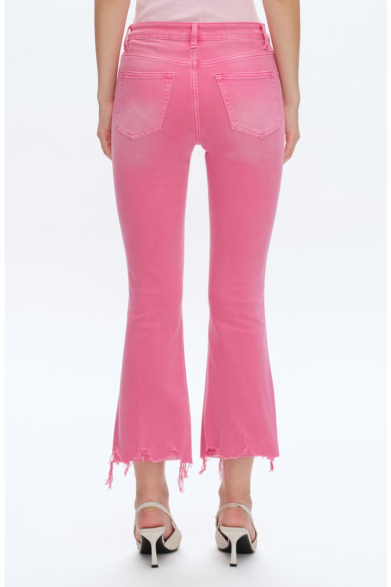 Fray Hem Crop Flare Jeans, Alternate, color, RAZ
