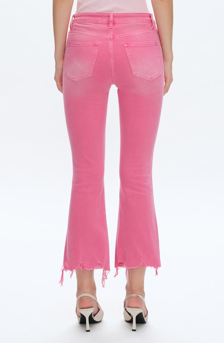 Bayeas Fray Hem Crop Flare Jeans, Alternate, color, Raz