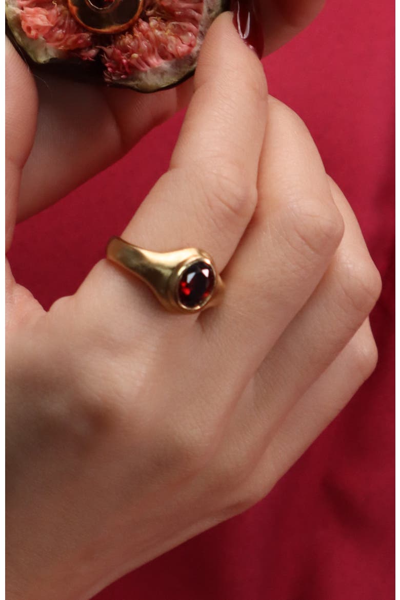 Fig Ring, Alternate, color, Red & Gold
