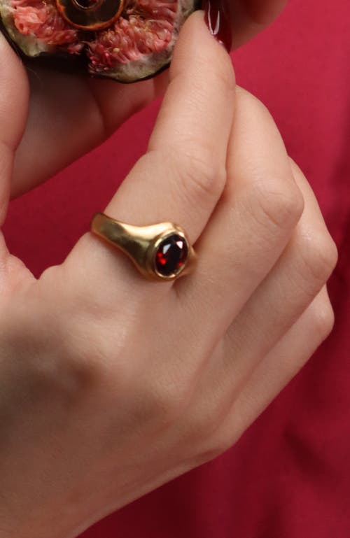 Rc Retro Chic Red Fig Ring In Gold