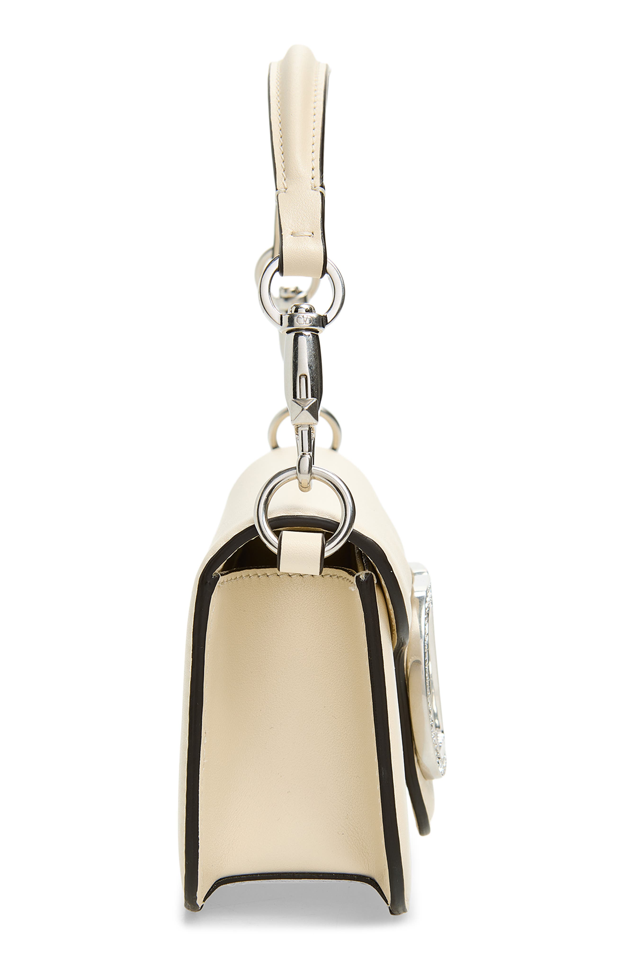 Small Locò Leather Shoulder Bag, Alternate, color, LIGHT IVORY