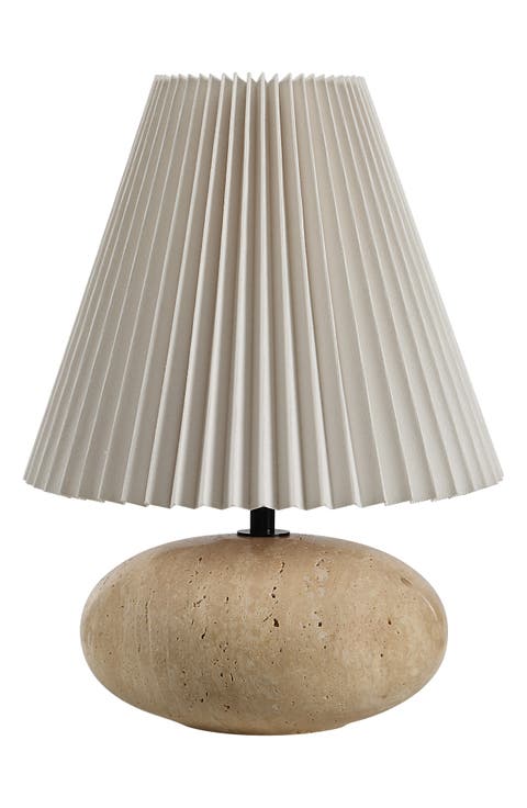 Noto Travertine Table Lamp
