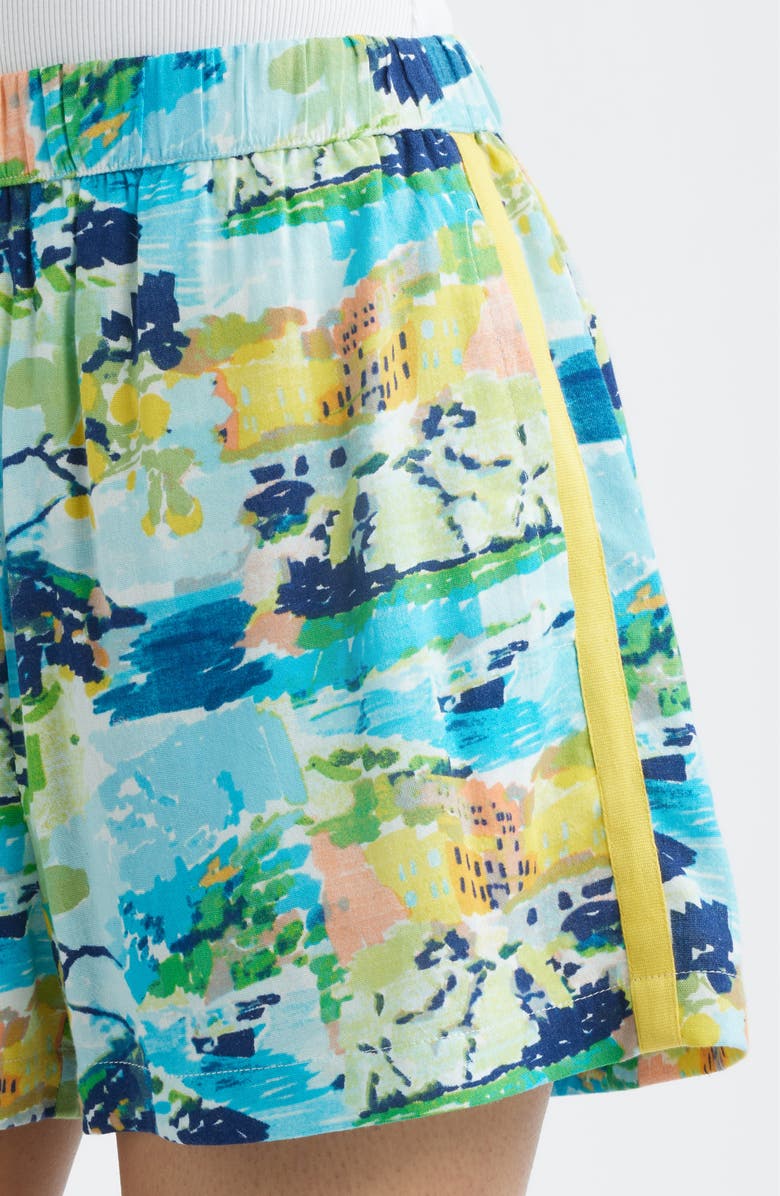 CITY BLUES Print Cotton Blend Pull-On Shorts, Alternate, color, 