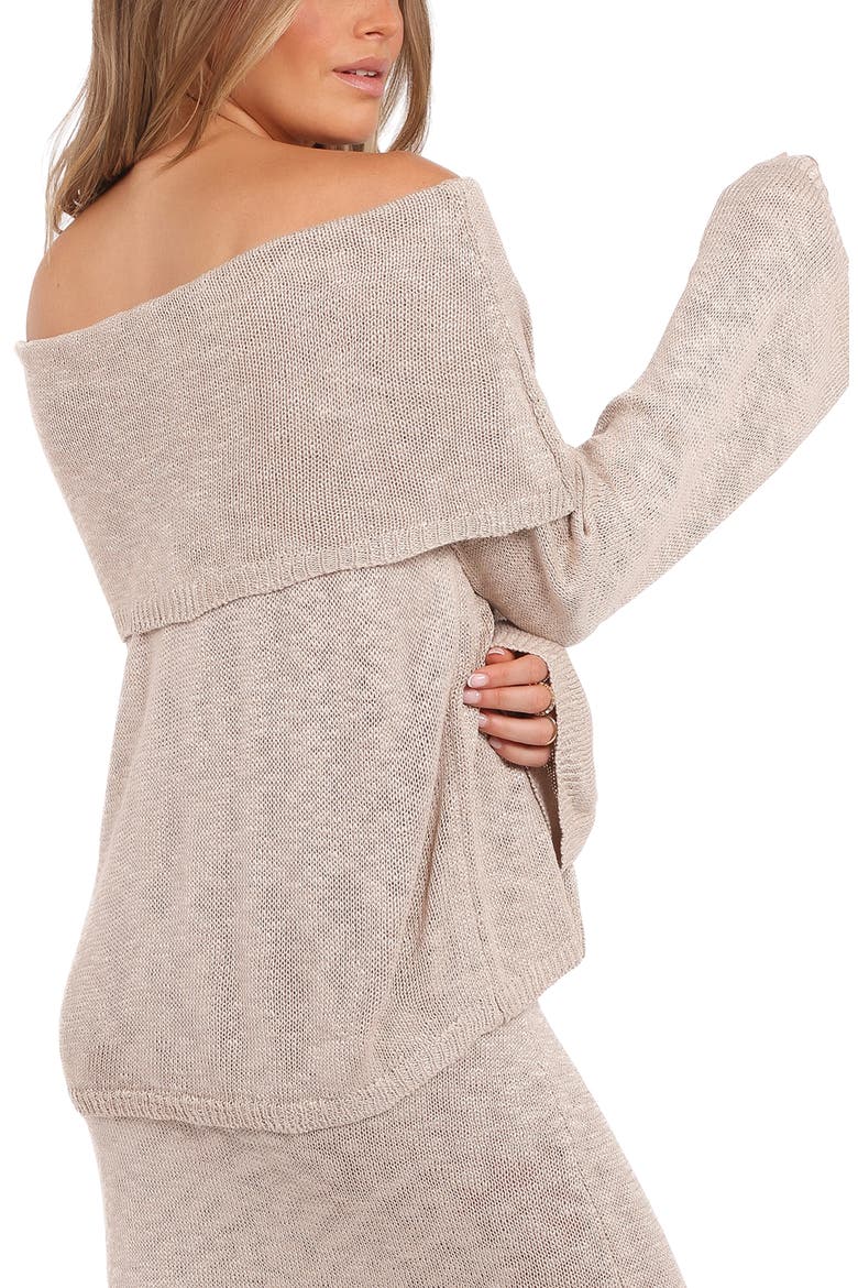 Indya Off the Shoulder Sweater, Alternate, color, OATMEAL