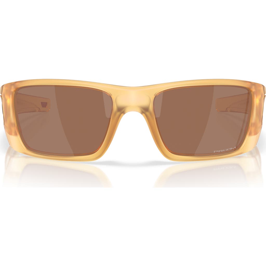 Oakley Oo9096 Matte Transparent Light Curry Sunglasses In Dark Grey