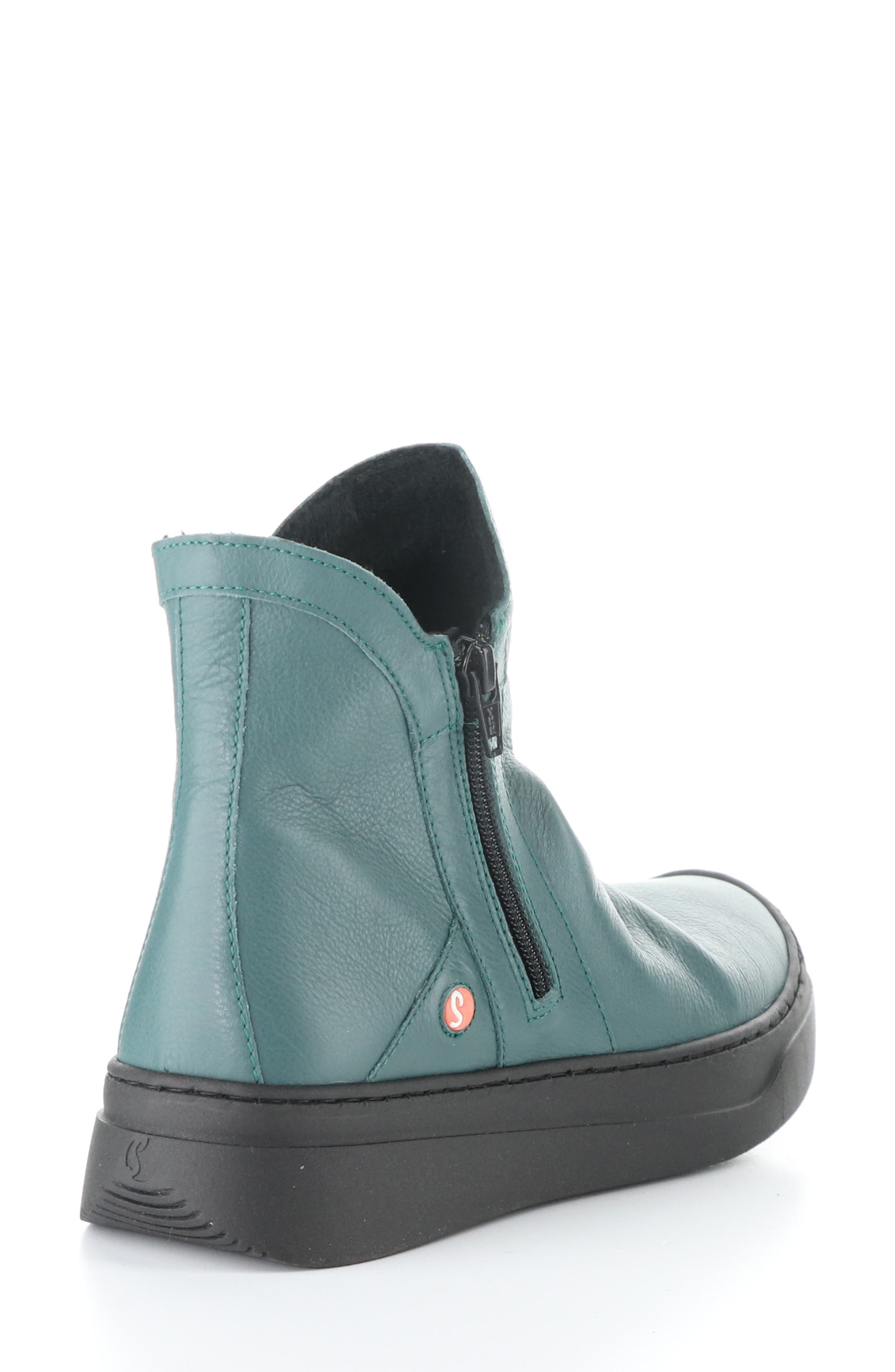 Softinos by Fly London Abil Platform Wedge Bootie, Alternate, color, Teal Smooth Leather