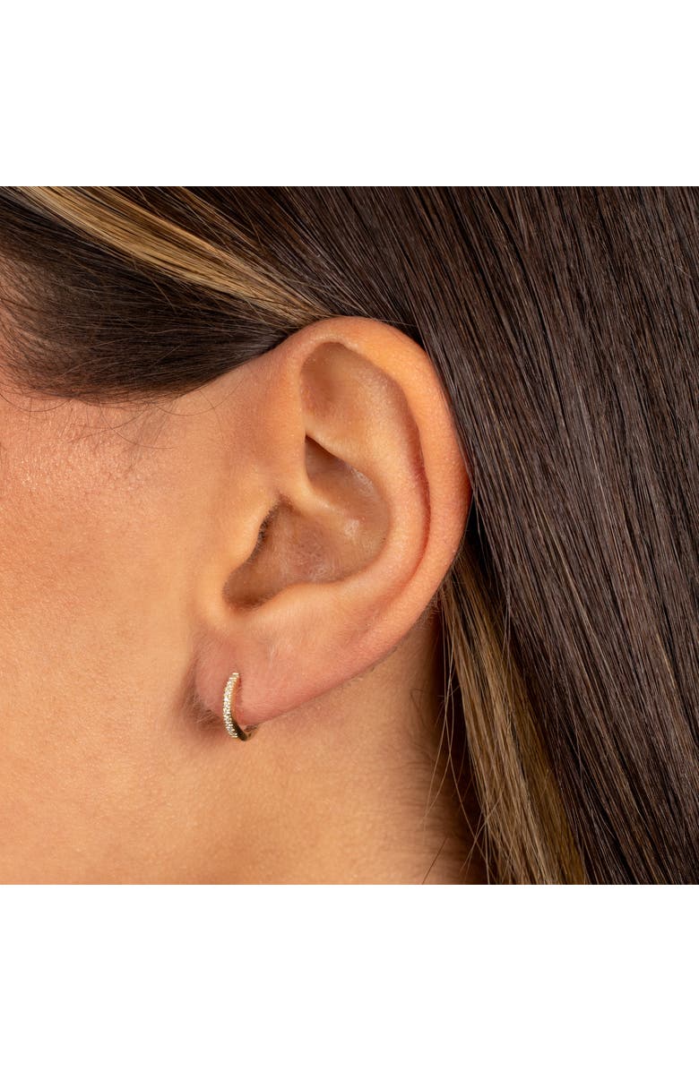 BY ADINA EDEN Diamond Pave Rounded Huggie Earring 14K, Alternate, color,