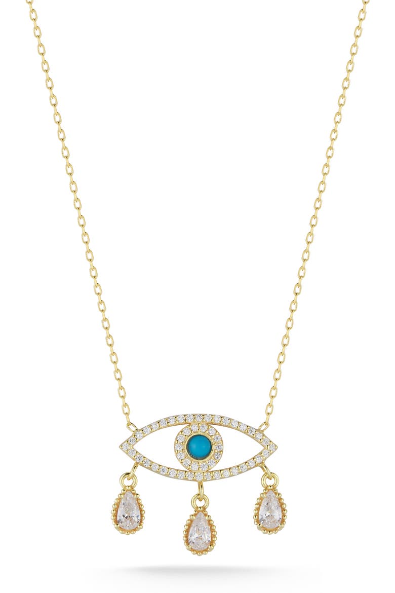 Evil Eye Pendant Necklace, Main, color, GOLD