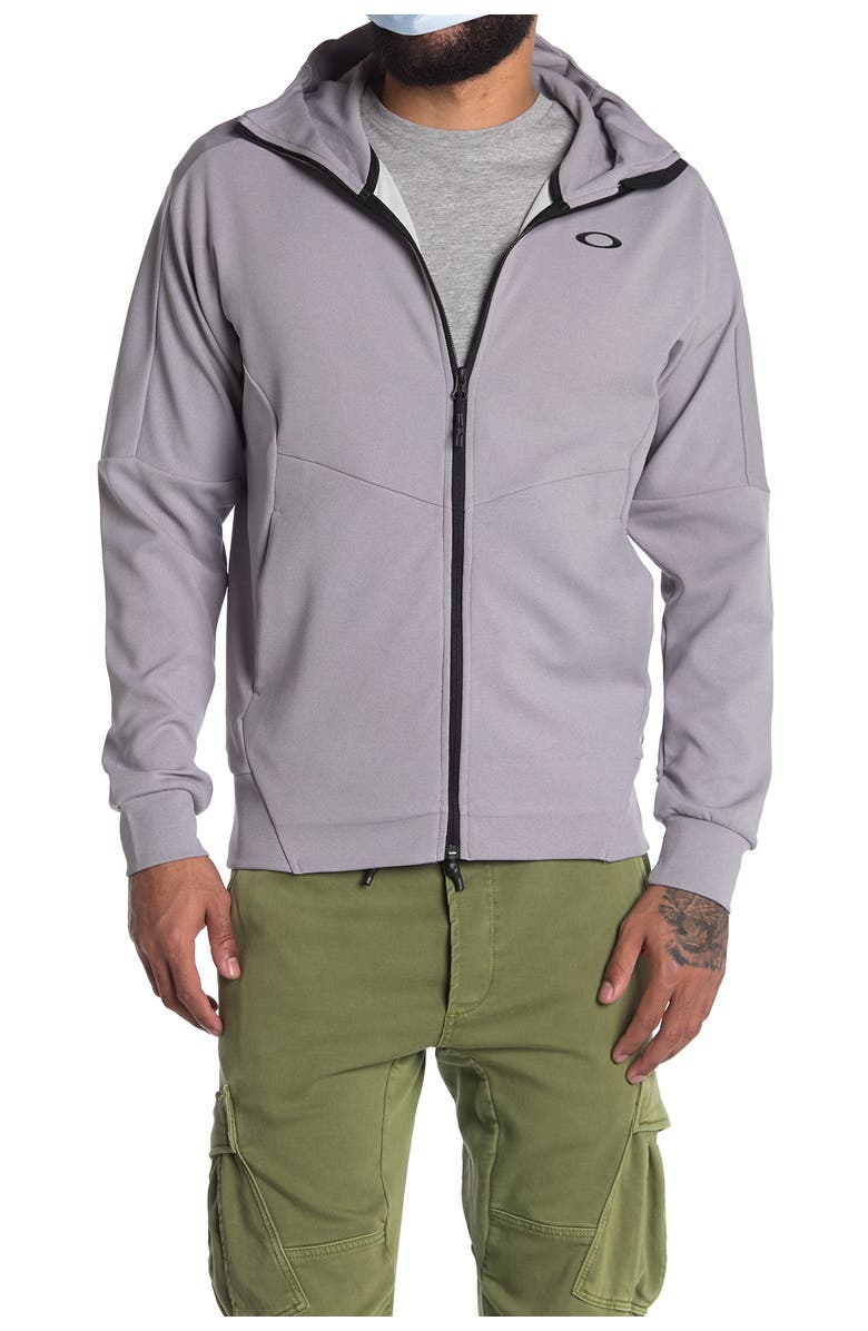 Oakley Enhance Moility Logo Hooded Fleece Jacket, Main, color, 