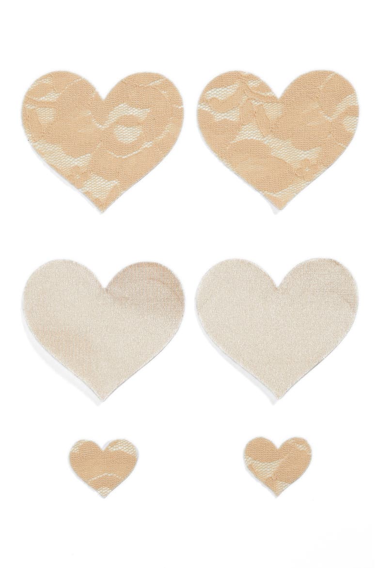 by Bristols Six Heart Nipple Covers, Main, color, CREAM