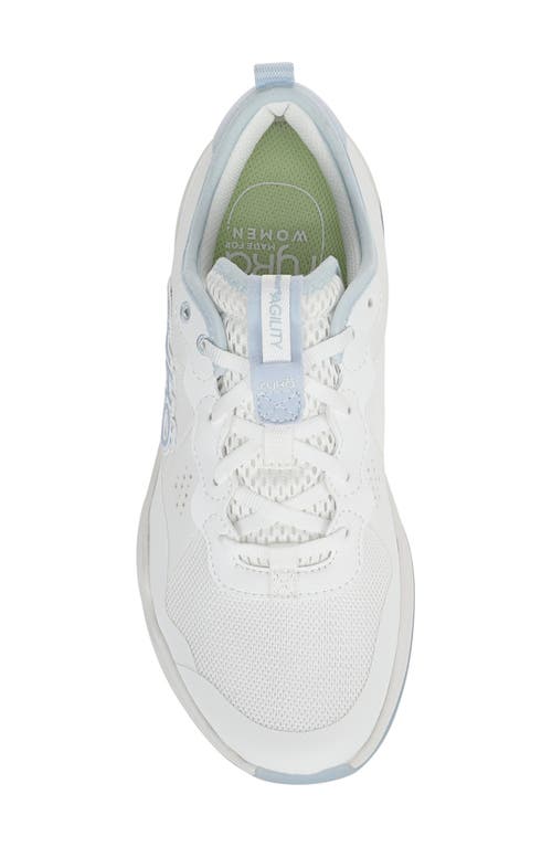 Ryka Rykä Court Agility Sneaker In White/skyrise Blue