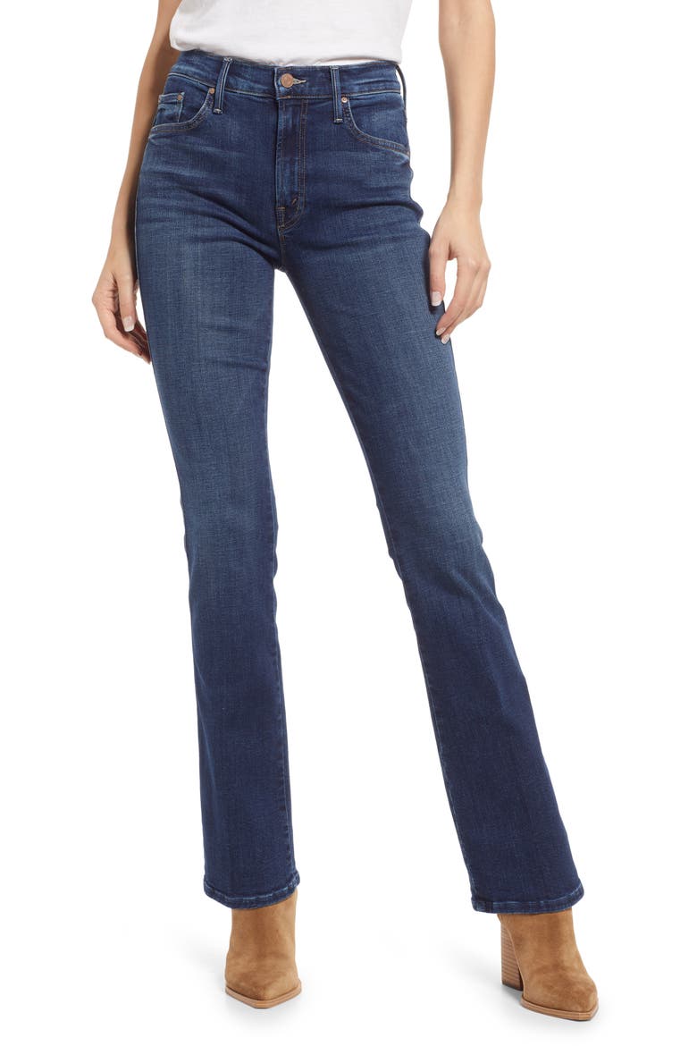 The Double Insider High Waist Bootcut Jeans, Main, color, LUST FOR LIFE