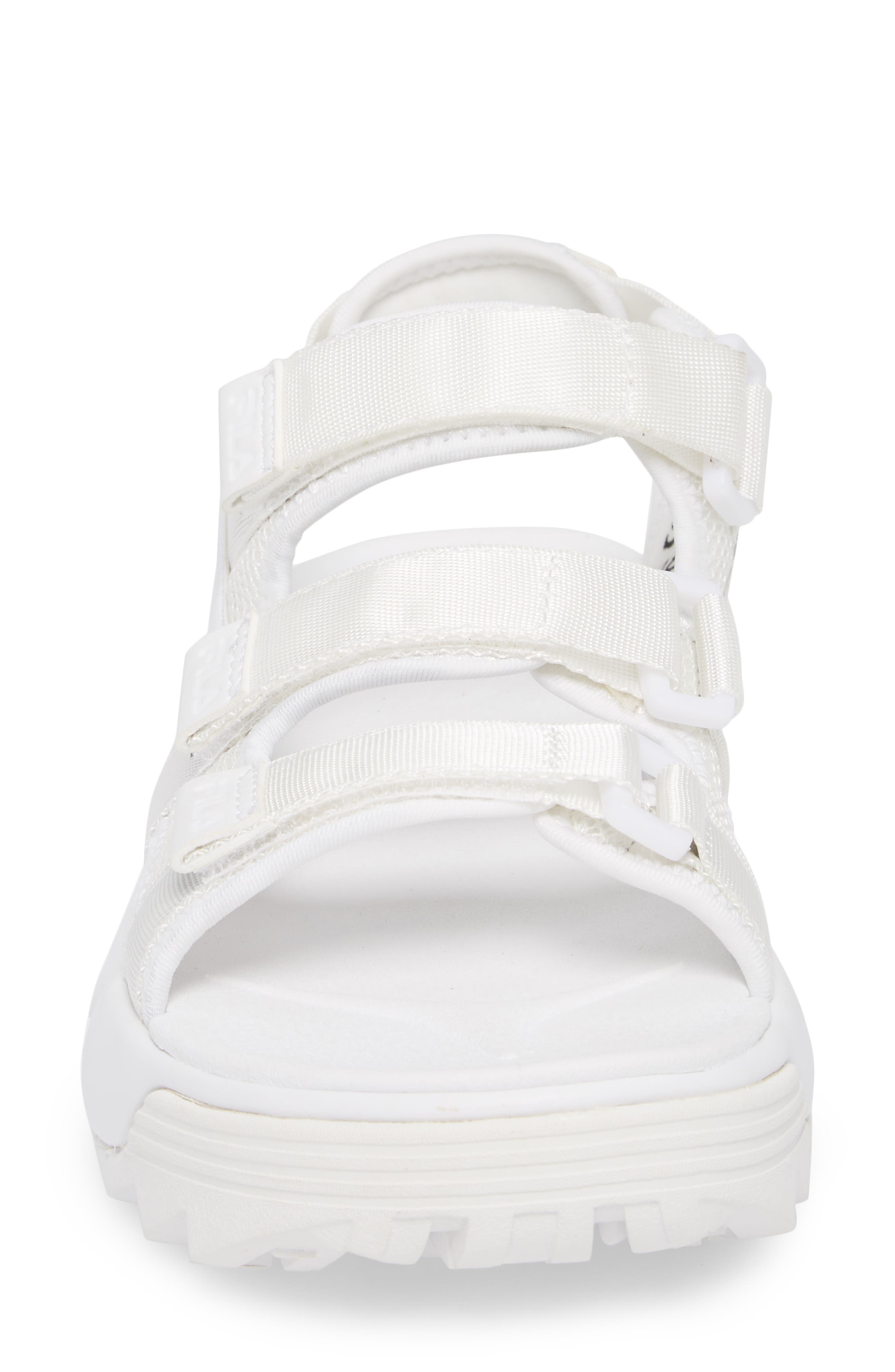 Disruptor Sandal, Alternate, color, WHITE/ WHITE/ WHITE