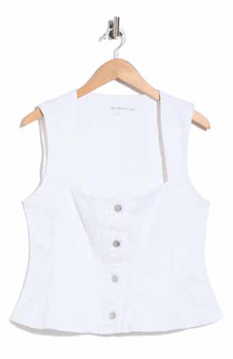Button Front Peplum Top