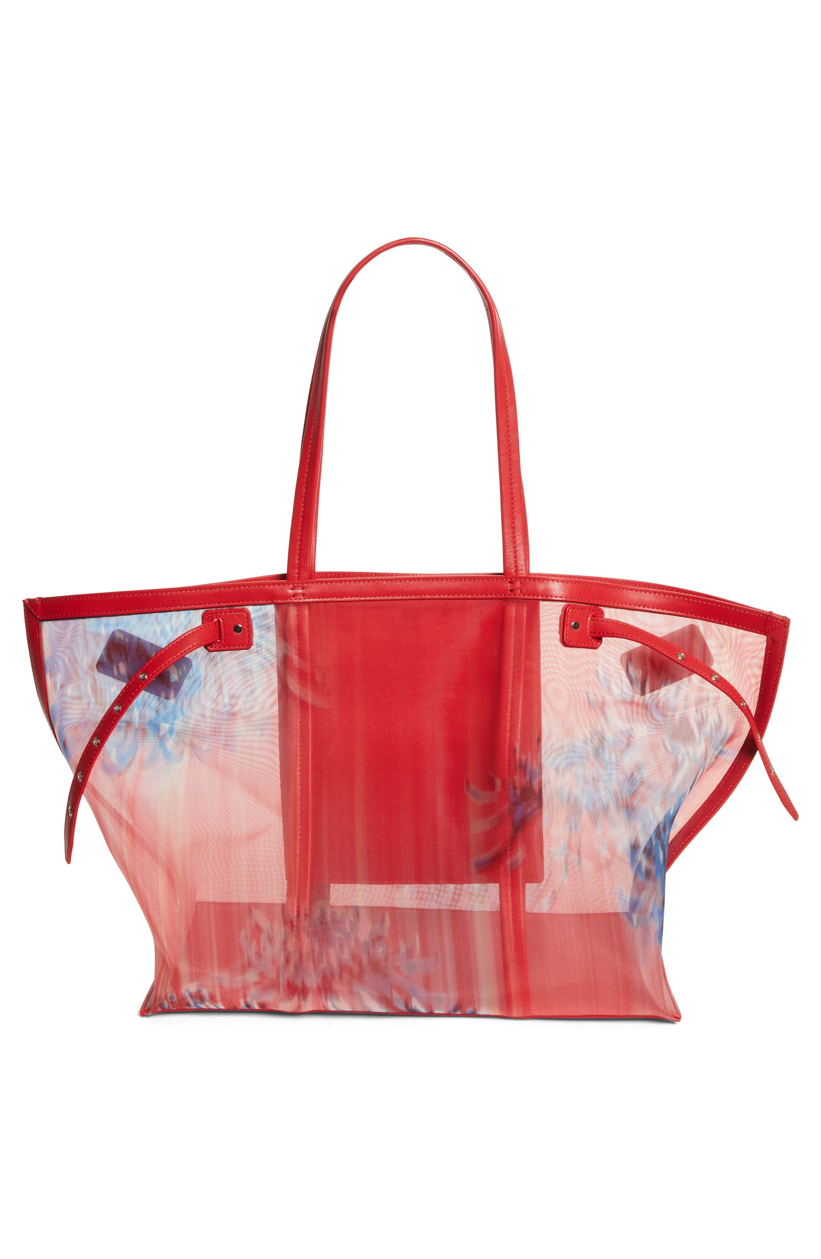 Proenza Schouler Days Mesh Carryall Tote, Alternate, color, Flame Multi
