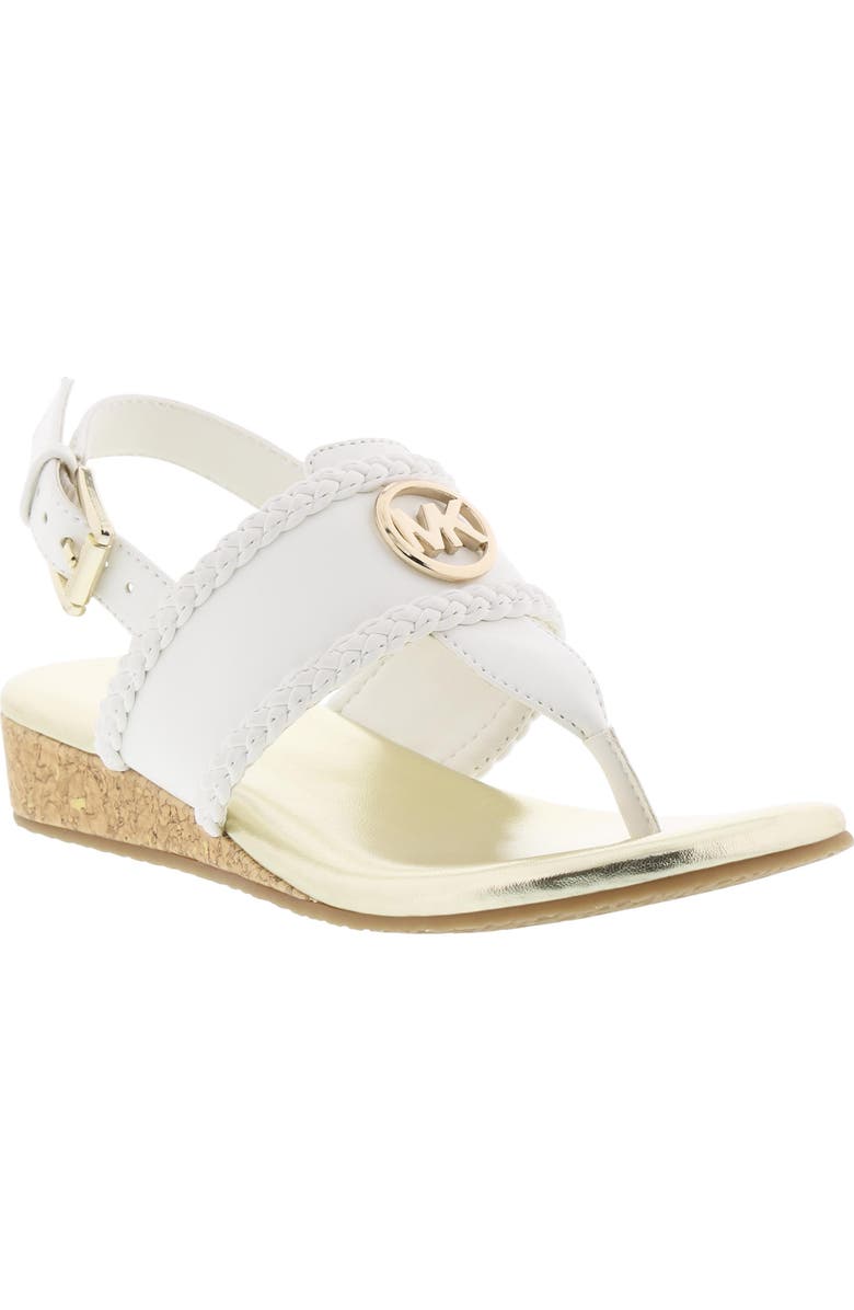 MICHAEL Michael Kors Perry Discover Metallic Thong Sandal, Main, color,