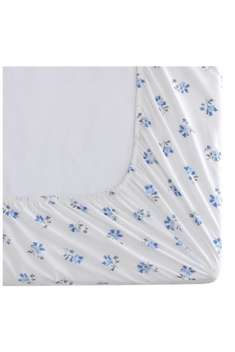 Sketchy Ditsy 200 Thread Count Cotton Percale Sheet Set, Alternate, color, LIGHT PASTEL BLUE