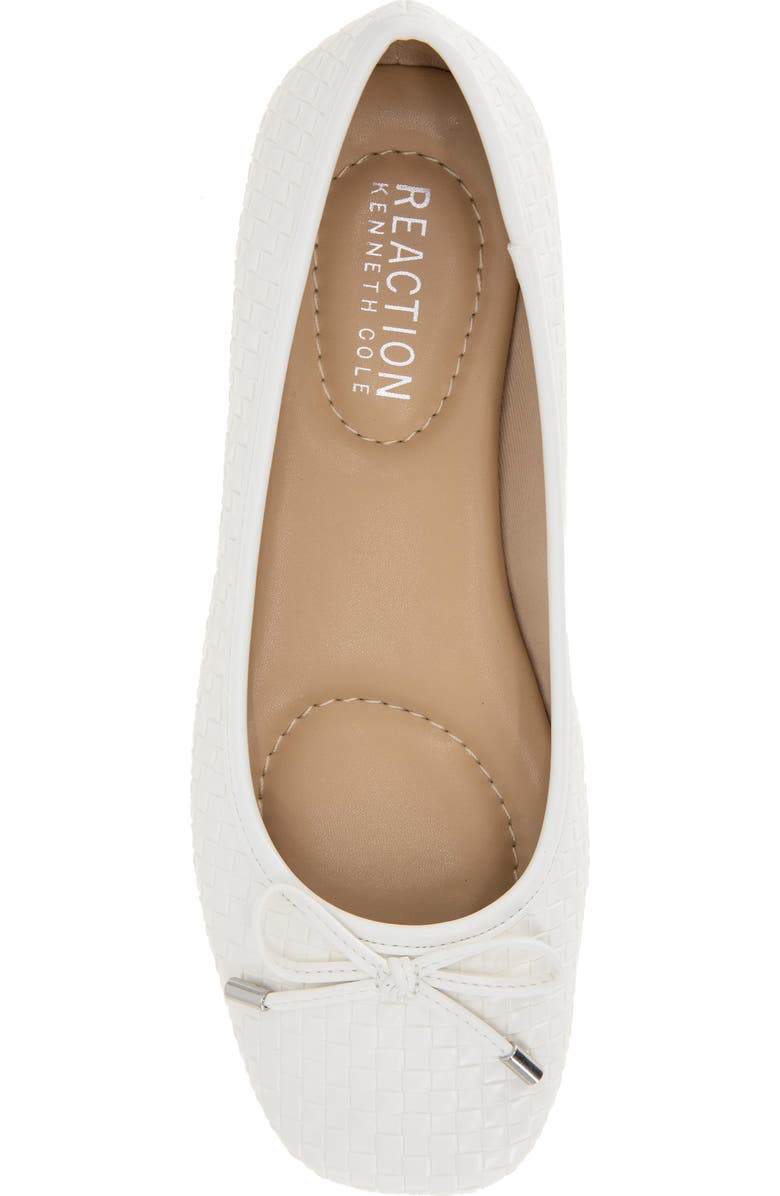 Reaction Kenneth Cole Elstree Ballet Flat, Alternate, color, White Woven