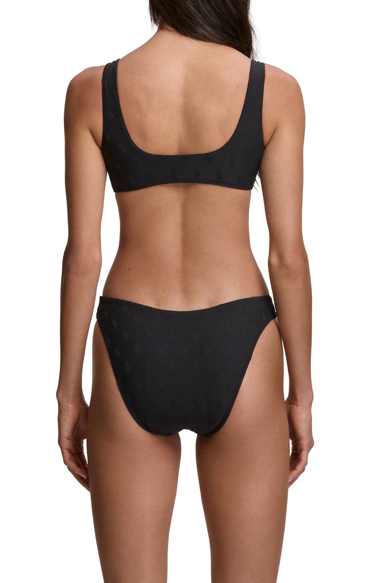 Polo Ralph Lauren Deep Scoop Bikini Top, Alternate, color, Black