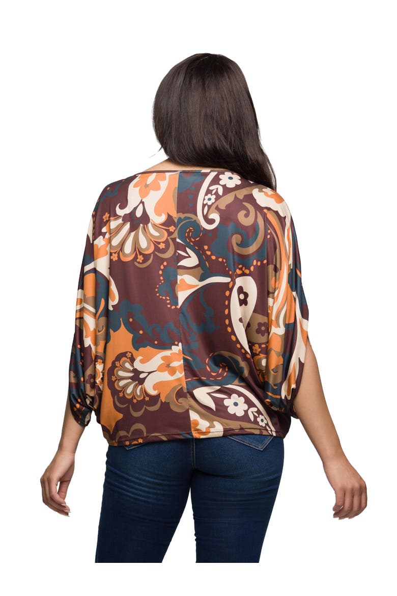 Paisley Print Dolman Sleeve Top, Alternate, color, Multi