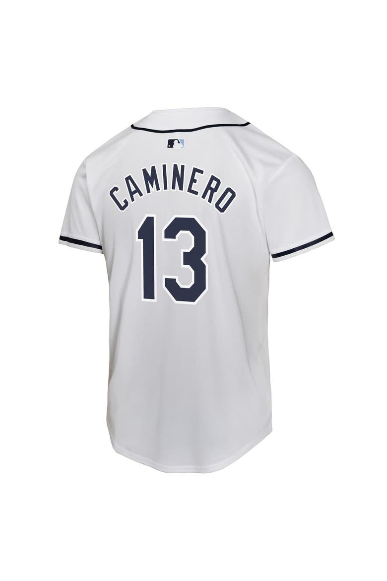 Youth Nike Junior Caminero White Tampa Bay Rays Home Player Game Jersey, Alternate, color, White