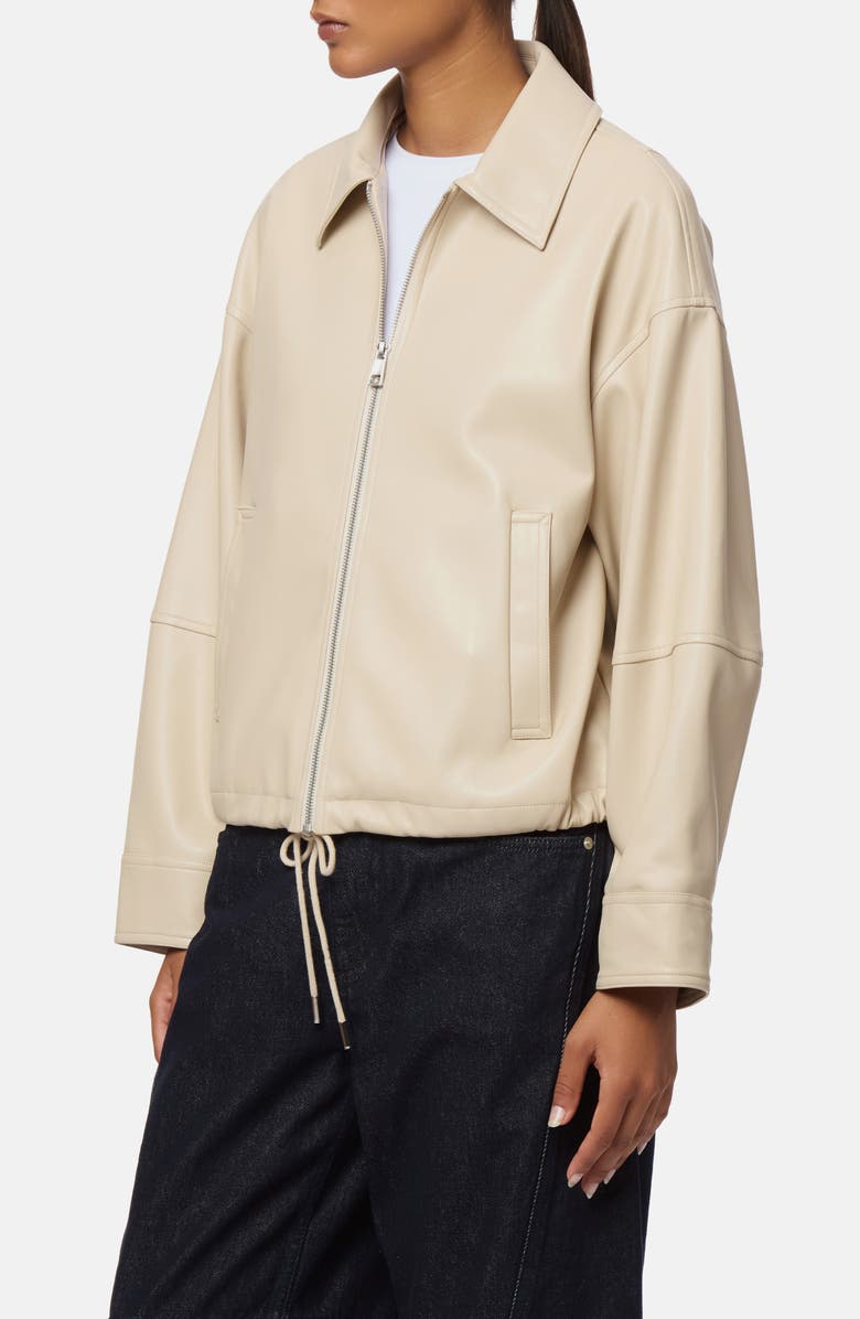 Apparis Ada Faux Leather Bomber Jacket, Alternate, color, Latte
